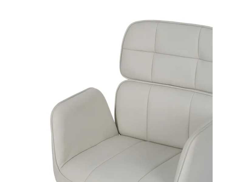 Office chair with wheels upholstered in synthetic leather - COTO A