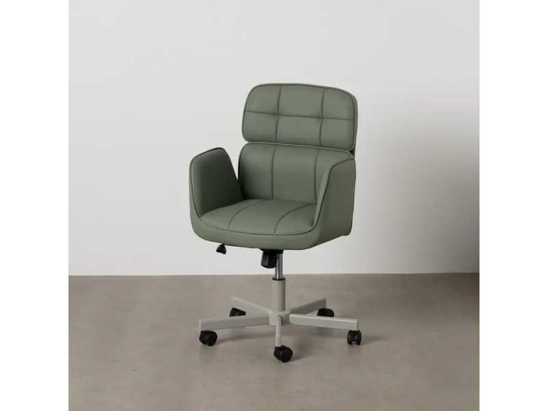 Chaise de bureau à roulettes tapissé de cuir synthétique - COTO B