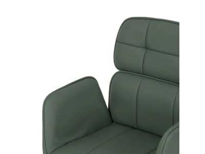 Chaise de bureau à roulettes tapissé de cuir synthétique - COTO B