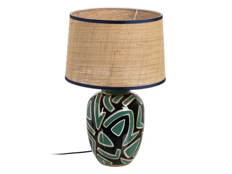 Lampe de table en porcelaine - AFRIQUE