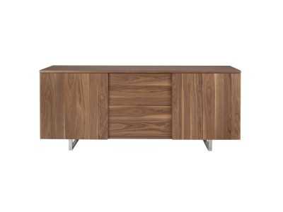 Buffet design en noyer et pieds en acier inoxydable - NINO