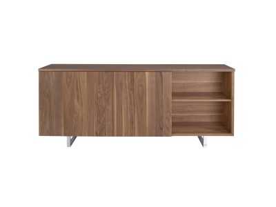 Buffet design en noyer et pieds en acier inoxydable - NINO