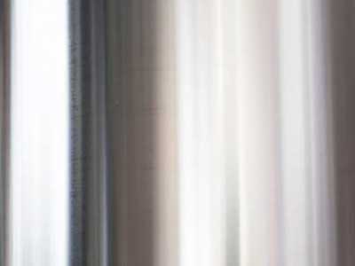 Meuble TV design en noyer et acier inox - SEATTLE