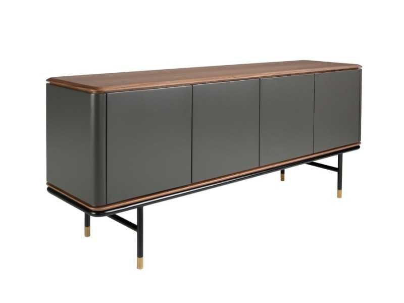 Design sideboard with walnut wood and lacquered - ANEESA