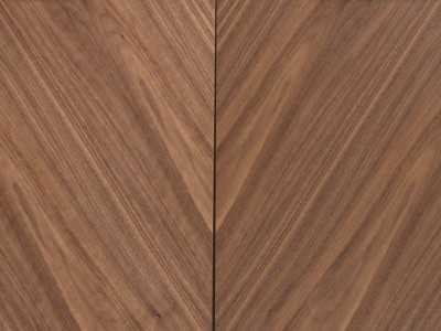 Aparador en nogal con estructura de base en acero inoxidable - RODAS