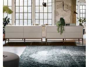 Lacquered sideboard with walnut base frame - ARAN 2