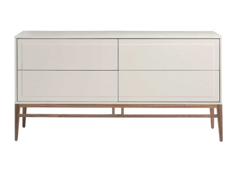 Lacquered sideboard with walnut base frame - ARAN