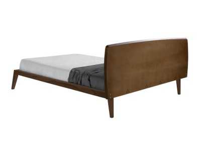 Walnut designer bed - NOTTE