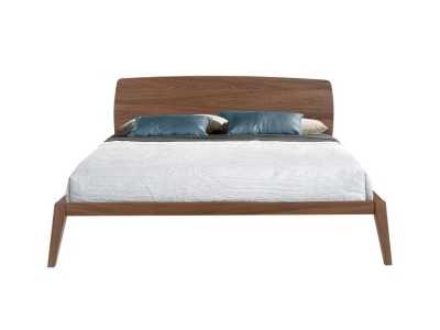 Walnut designer bed - NOTTE