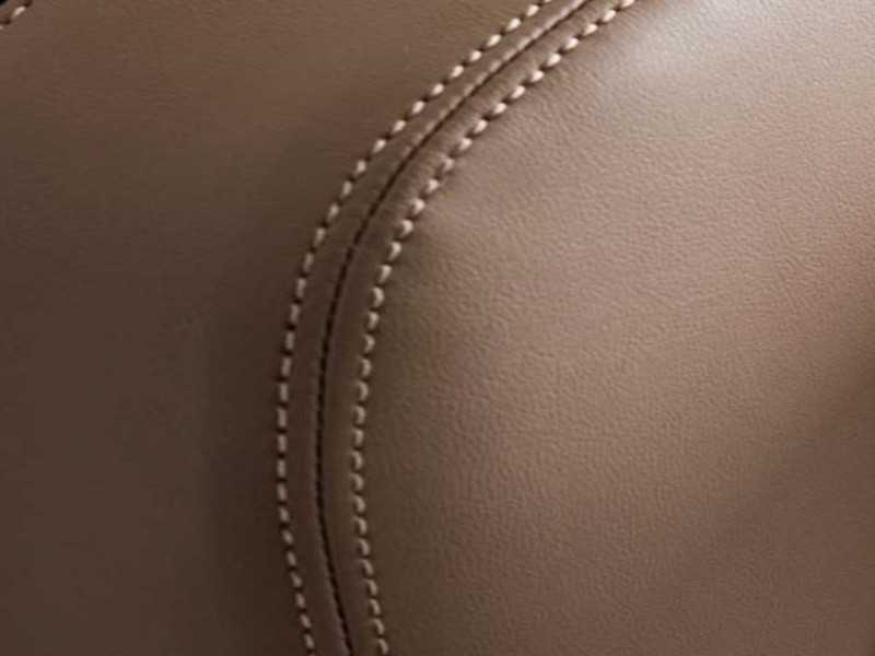 Complete designer bed upholstered in faux leather and fabric - SYMI