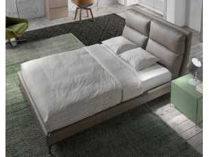 Designer full bed upholstered in faux leather - ROMA 2