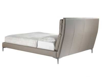 Designer full bed upholstered in faux leather - ROMA