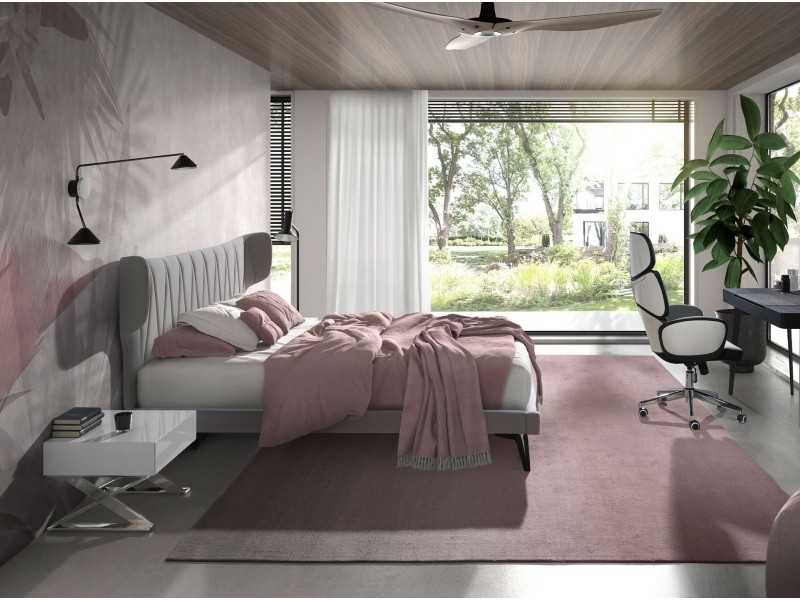 Lacquered bedside table with stainless steel legs - NEOTTI