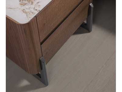 Walnut bedside table with ceramic top - SYMI