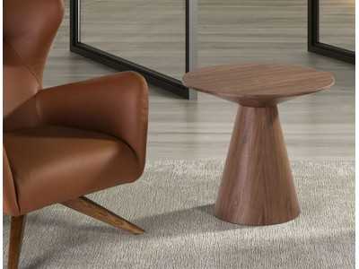 Mesa auxiliar / mesita de noche de madera de nogal - MAIRA