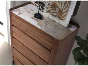 Walnut chiffonier with ceramic top - SYMI 2
