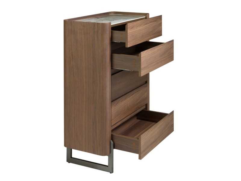Walnut chiffonier with ceramic top - SYMI