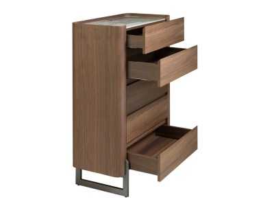 Walnut chiffonier with ceramic top - SYMI