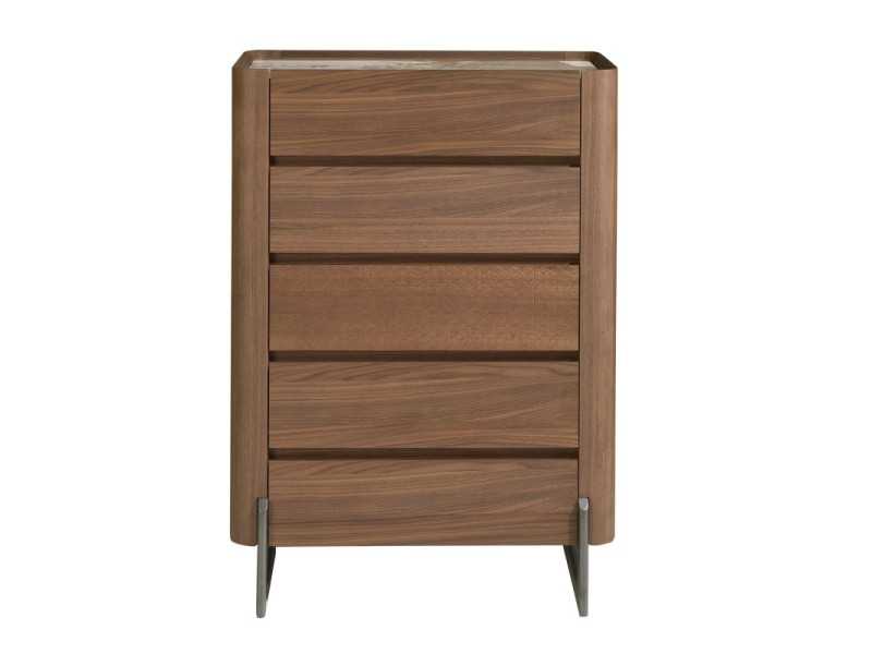 Walnut chiffonier with ceramic top - SYMI