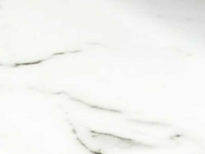 Walnut vanity/desk with porcelain marble-effect glass detail - DINA