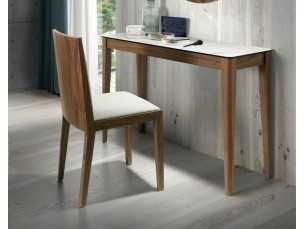 Walnut console table with porcelain marble top - VALENTINO