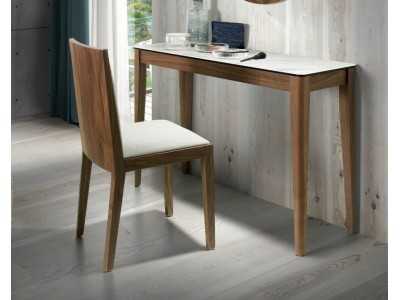 Walnut console table with porcelain marble top - VALENTINO