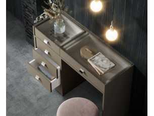 Dressing table with drawers and tempered glass tops - ALAIN 2