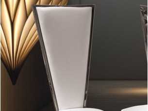 Chaise design avec structure en acier inoxydable poli - ABRIELLE 2