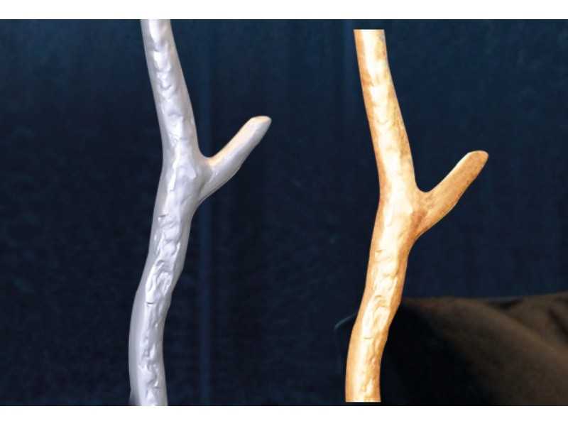 Lacquered floor lamp with natural feathers - AALIYAH XL