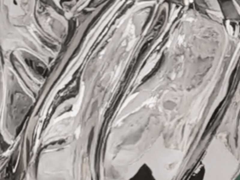 Chromed fiberglass sculpture lamp - ELASTIC