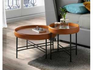 Set of round coffee tables in different heights - CAMILLE