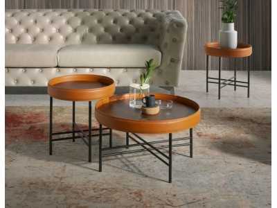 Ensemble de tables basses rondes de différentes hauteurs - CAMILLE