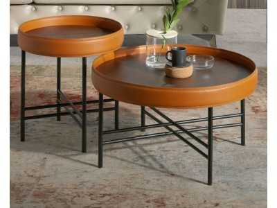 Ensemble de tables basses rondes de différentes hauteurs - CAMILLE