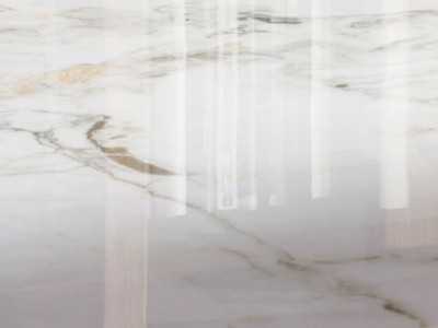 Round walnut coffee table with porcelain marble top - AYERIM