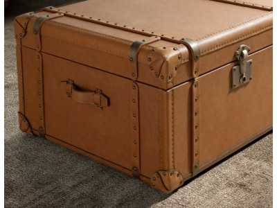 Trunk upholstered in genuine leather - AZZARO Trunk upholstered in genuine leather - AZZARO