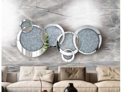 Miroir design composé de miroirs ronds emboîtables de différentes tailles - AMBAR LUXE