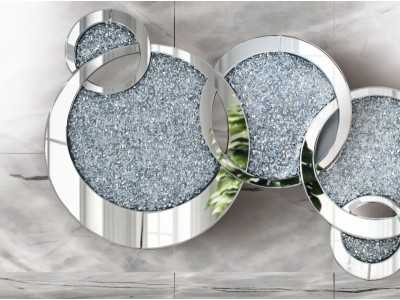 Miroir design composé de miroirs ronds emboîtables de différentes tailles - AMBAR LUXE
