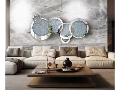 Miroir design composé de miroirs ronds emboîtables de différentes tailles - AMBAR LUXE
