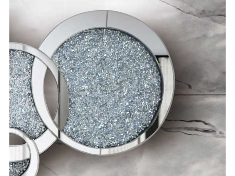 Designer mirror composed of intertwined round mirrors of different sizes - AMBAR LUXE