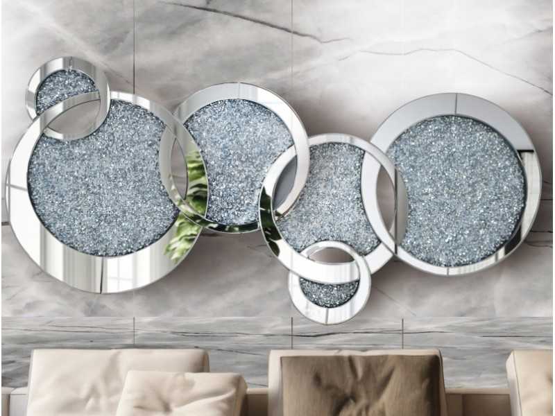 Miroir design composé de miroirs ronds emboîtables de différentes tailles - AMBAR LUXE