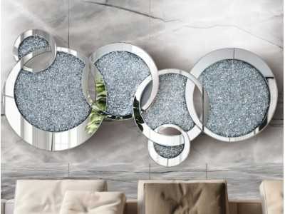 Miroir design composé de miroirs ronds emboîtables de différentes tailles - AMBAR LUXE