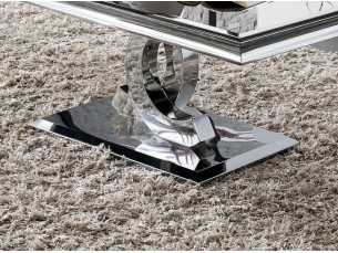 Rectangular coffee table in polished stainless steel - AMIL 2