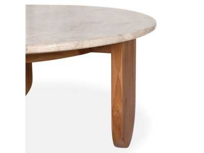 Mesa de centro redonda con tapa de mármol - TERTE Mesa de centro redonda con tapa de mármol - TERTE