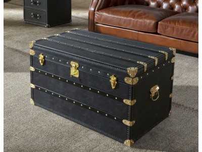 Trunk upholstered in genuine leather - ENVA