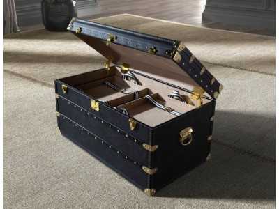 Trunk upholstered in genuine leather - ENVA