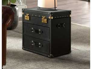 Trunk with drawers upholstered in genuine leather - ENVA S 2