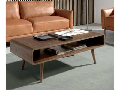 Table basse en placage de noyer - RETRO