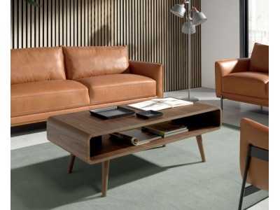 Table basse en placage de noyer - RETRO