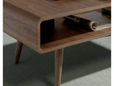 Table basse en placage de noyer - RETRO