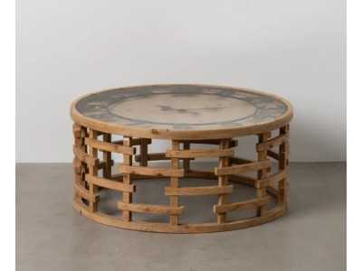 Coffee table with clock on the top - HORLOGE